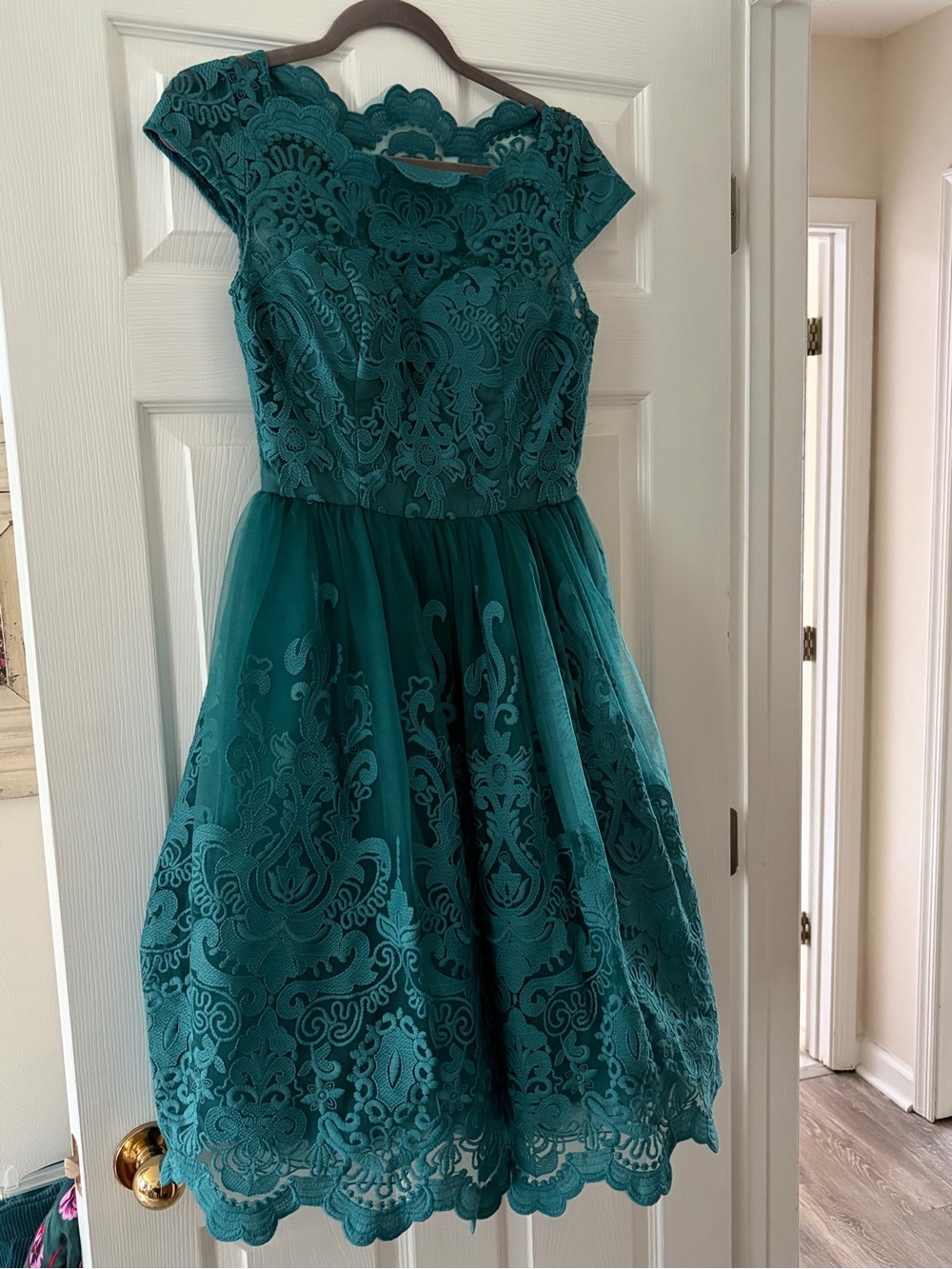 Chi Chi London Teal dress